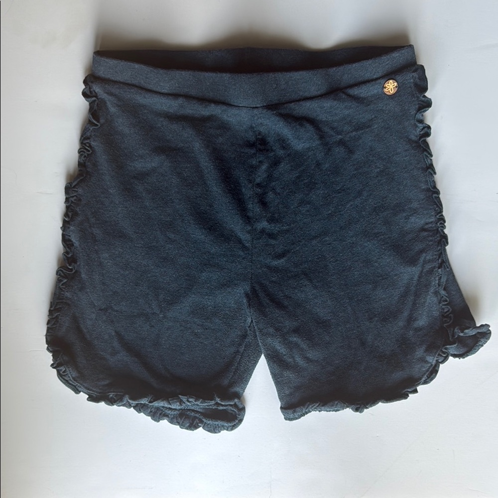 Matilda Jane 435 navy blue ruffle Shorts girls sz 12 EUC summer comfy